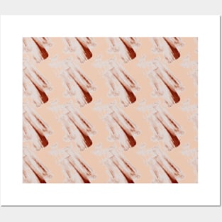 Light stripes on a beige background, abstraction Posters and Art